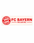 Preview: FC Bayern München Heckscheibenaufkleber Mia san mia Rot 34x10,5 cm